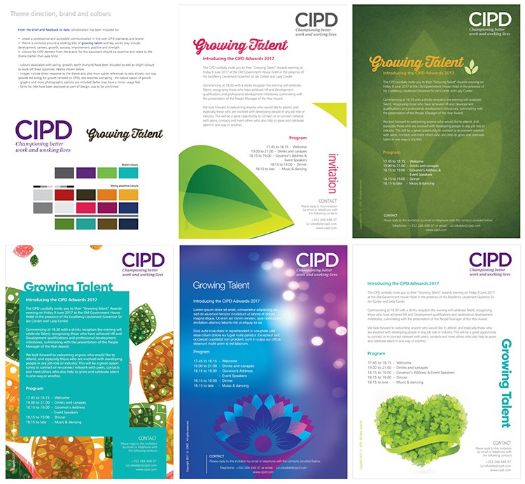 CIPD event promotion, Guernsey, design by Paul Brown, Submarine