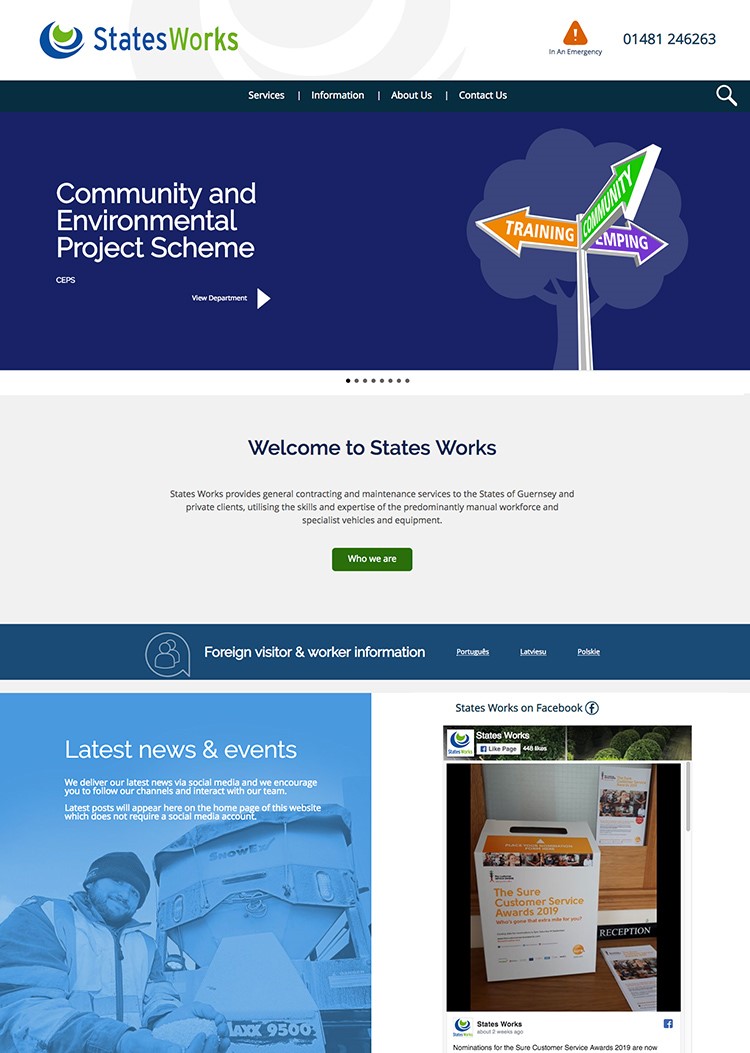 States Works homepage visual