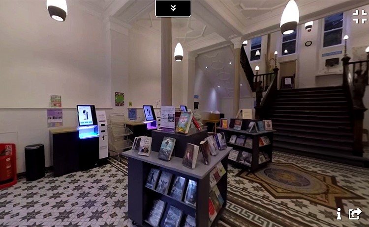 Guilles Library, Guernsey 360 photography by Submarine, web and technical developer