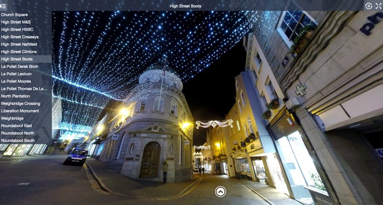 Guernsey at Christmas, 360 photography and website deployment by Submarine, web and technical developer