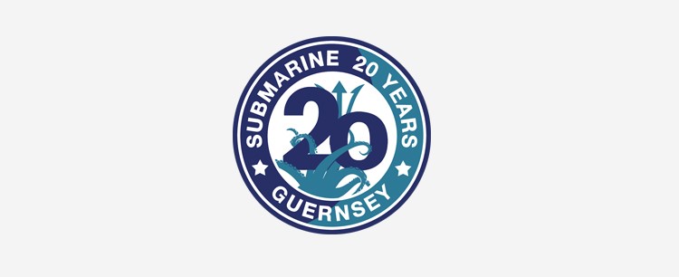 Submarine web development, Guernsey, 20 Years celebration of operations logo
