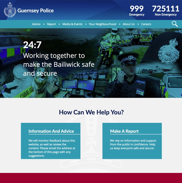 Guernsey Police new website by Submarine
